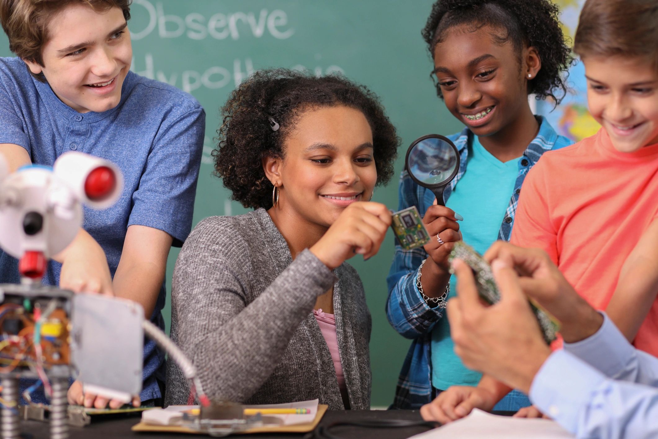 students participating STEM