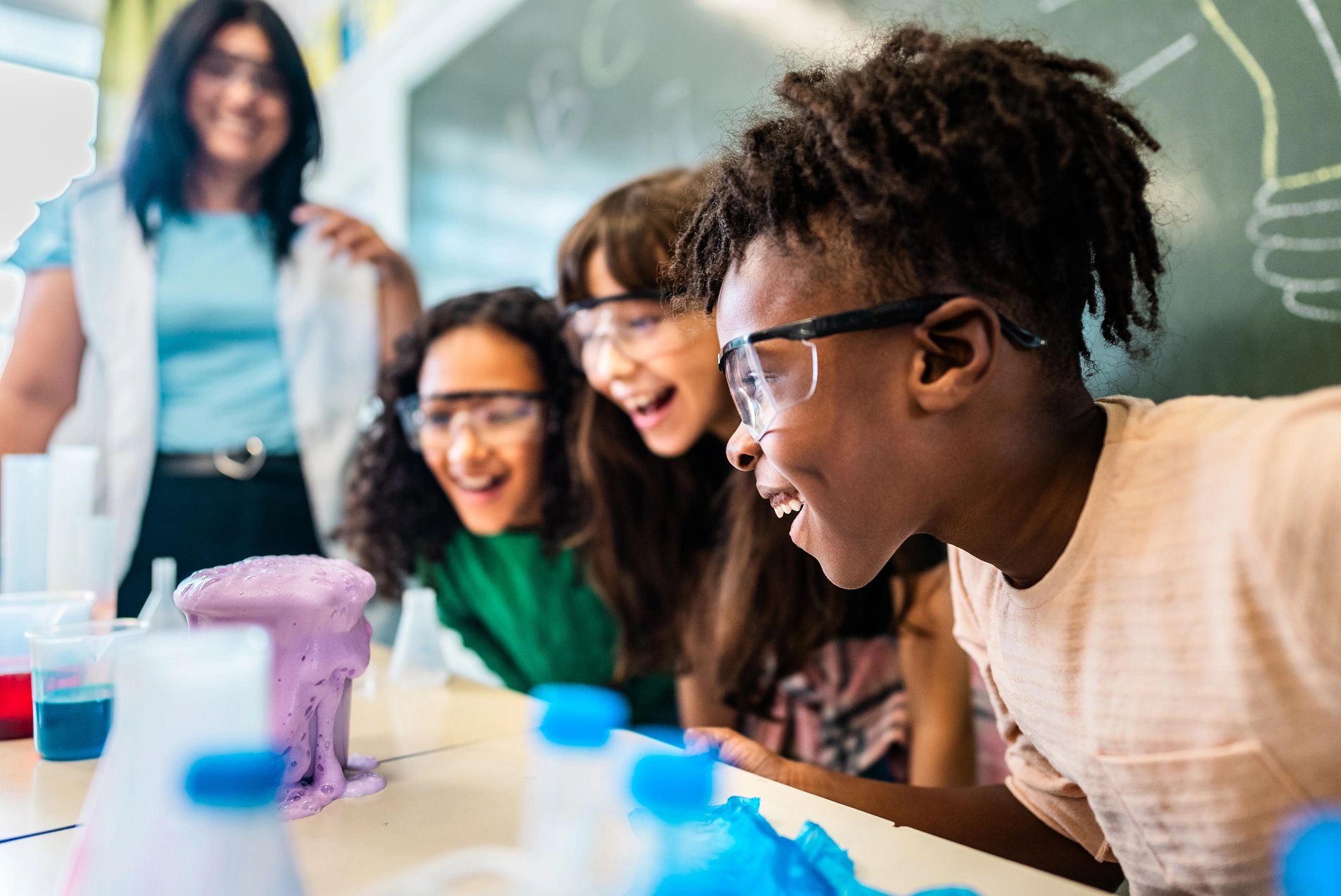 diverse STEM group activity