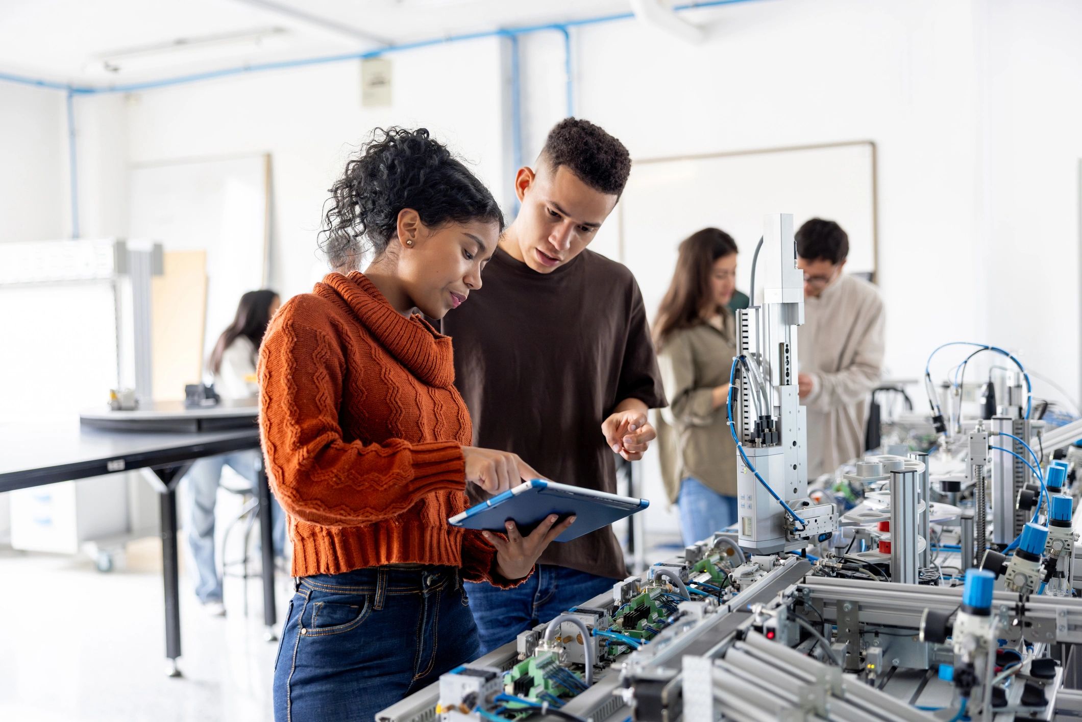 students participating STEM